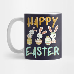 Cute funny bunny Happy Easter Eggs Bunnies Mug